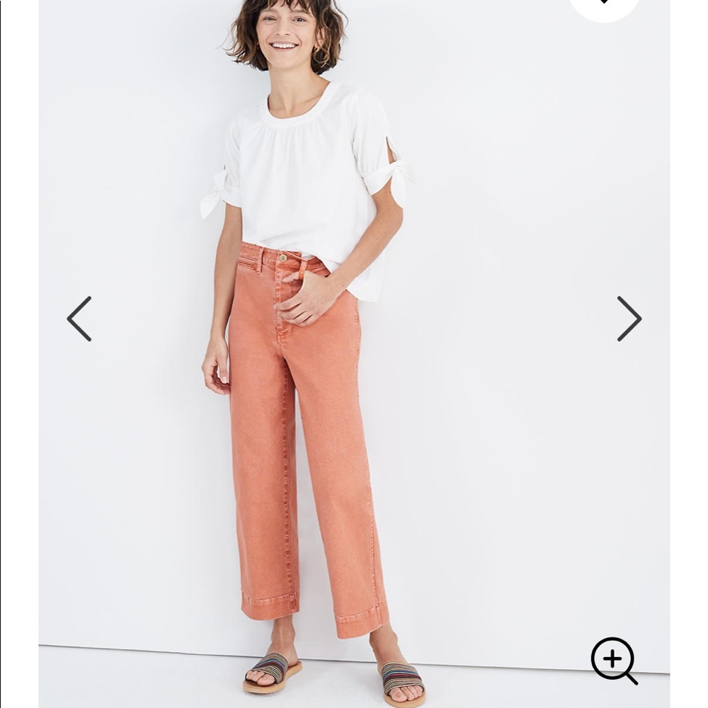 Madewell wide-leg cropped pants size 26